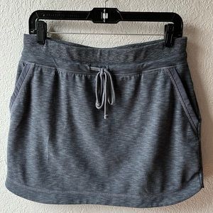 Athleta Techie Terry blue mini skirt